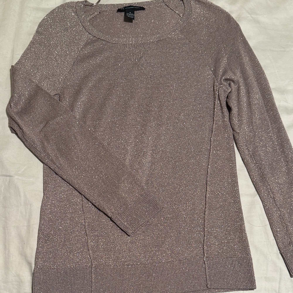 INC International Concepts Metallic Knit Sweater